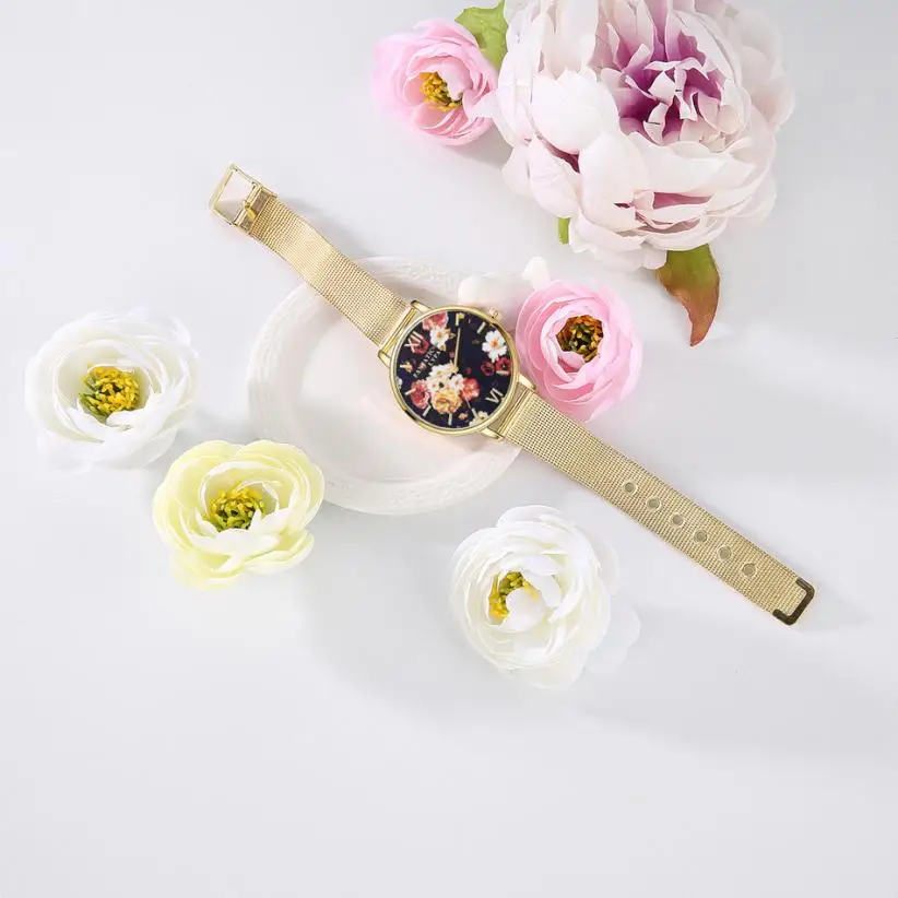 Новые многоцветные аналоговые кварцевые круглые наручные часы из нержавеющей