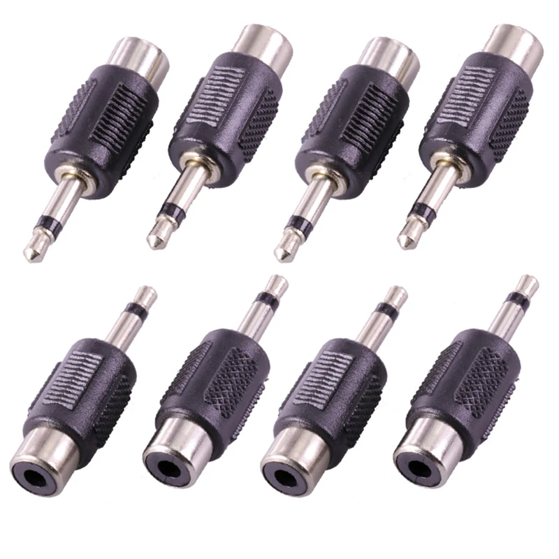 10 шт. разъем RCA для Jack 3 5 моно штекер мм адаптер никелированные качество пластик