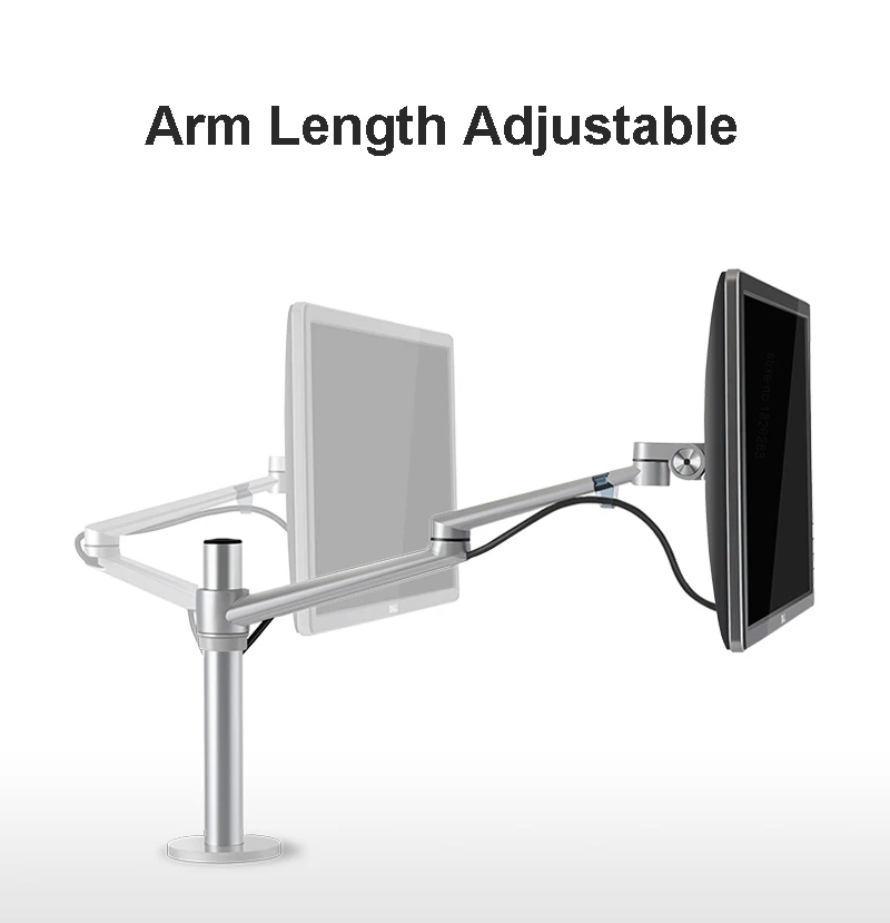 Hyvarwey OL-1 Alunimum регулируемая высота 17-32 дюймов экран монитор держатель Arm полное Движение монитор крепление настольная подставка нагрузка 8 кг