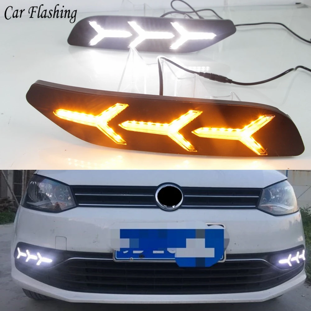 2 шт. Габаритные огни DRL светодиодный вождения динамический стример потока
