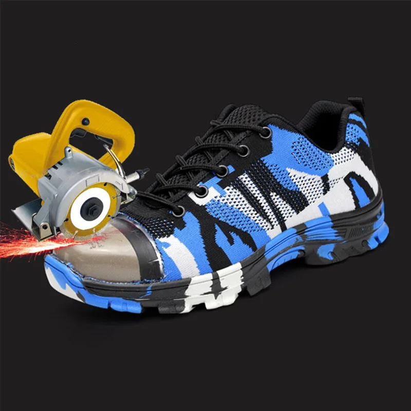 Camouflage Steel Toe Men Camping Sneakers Size 46 Hiking Shoes 2018 New Arrival Sports Couples Zapatillas Mujer Deportiva | Спорт и