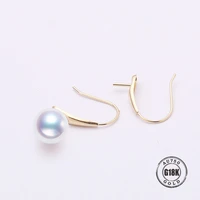 new design circle earrings solid 18k solid gold accessorie earings women girls romantic jewelry making wedding fine gift