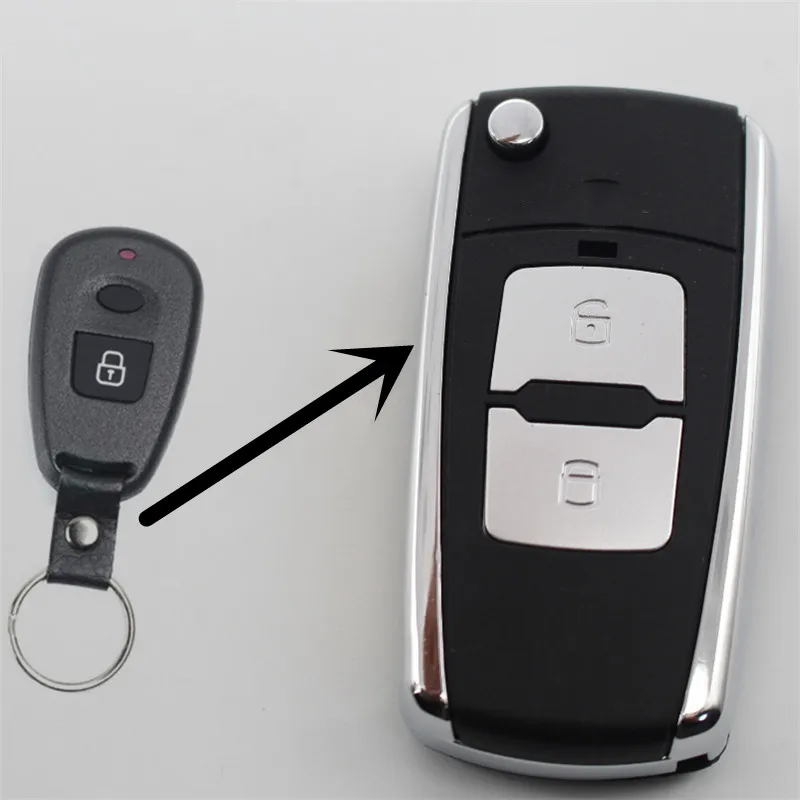 FLYBETTTER 10 шт. модифицированный складной чехол для ключа с 2 кнопками Hyundai