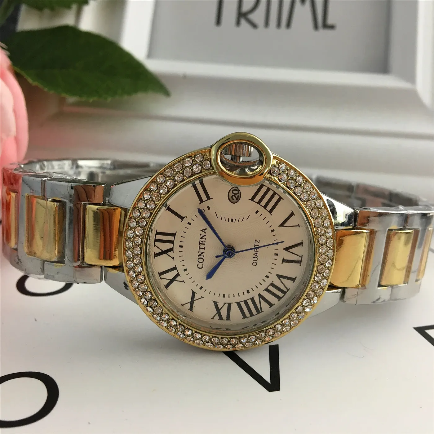 Роскошный топ бренда Женева Часы Relogio feminino contena Женские часы Нержавеющая сталь