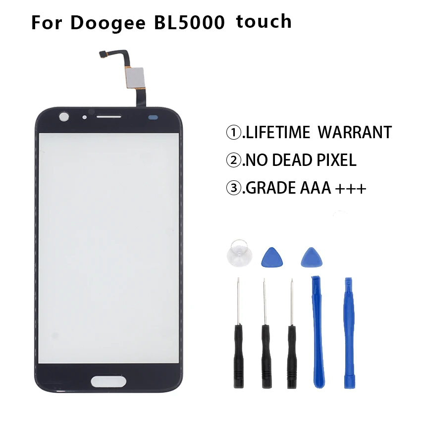 Для Doogee BL5000 сенсорный экран Стекло Объектив сенсор дигитайзер панель клей 5