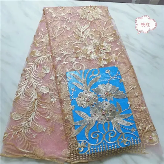 Кружевная ткань с вышивкой в африканском стиле высококачественная французская