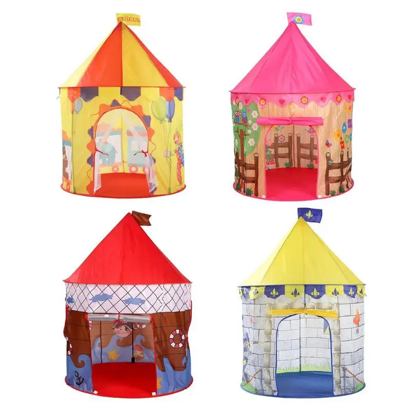 Складная палатка Tipi Prince Princess, складная палатка для детей, мальчиков и девочек, замок Cubby, игровой домик, детские подарки, уличные игрушечные палатки
