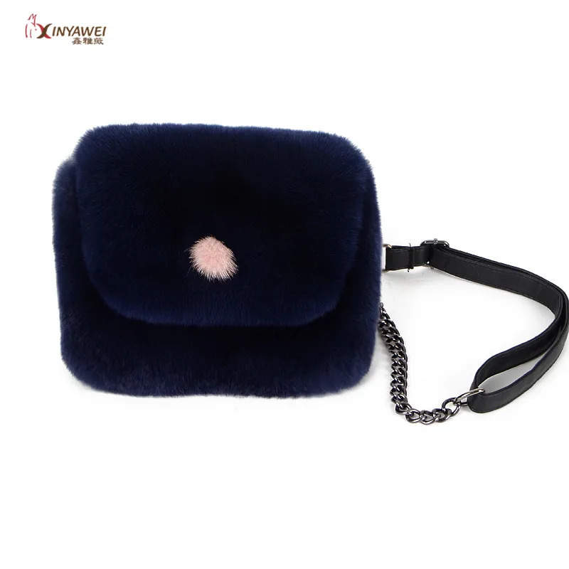 2019 Fashion Plush Multi-Color Mini Bag Female Chain Small Lapel Winter Ladies Go Out Warm Bag. | Багаж и сумки