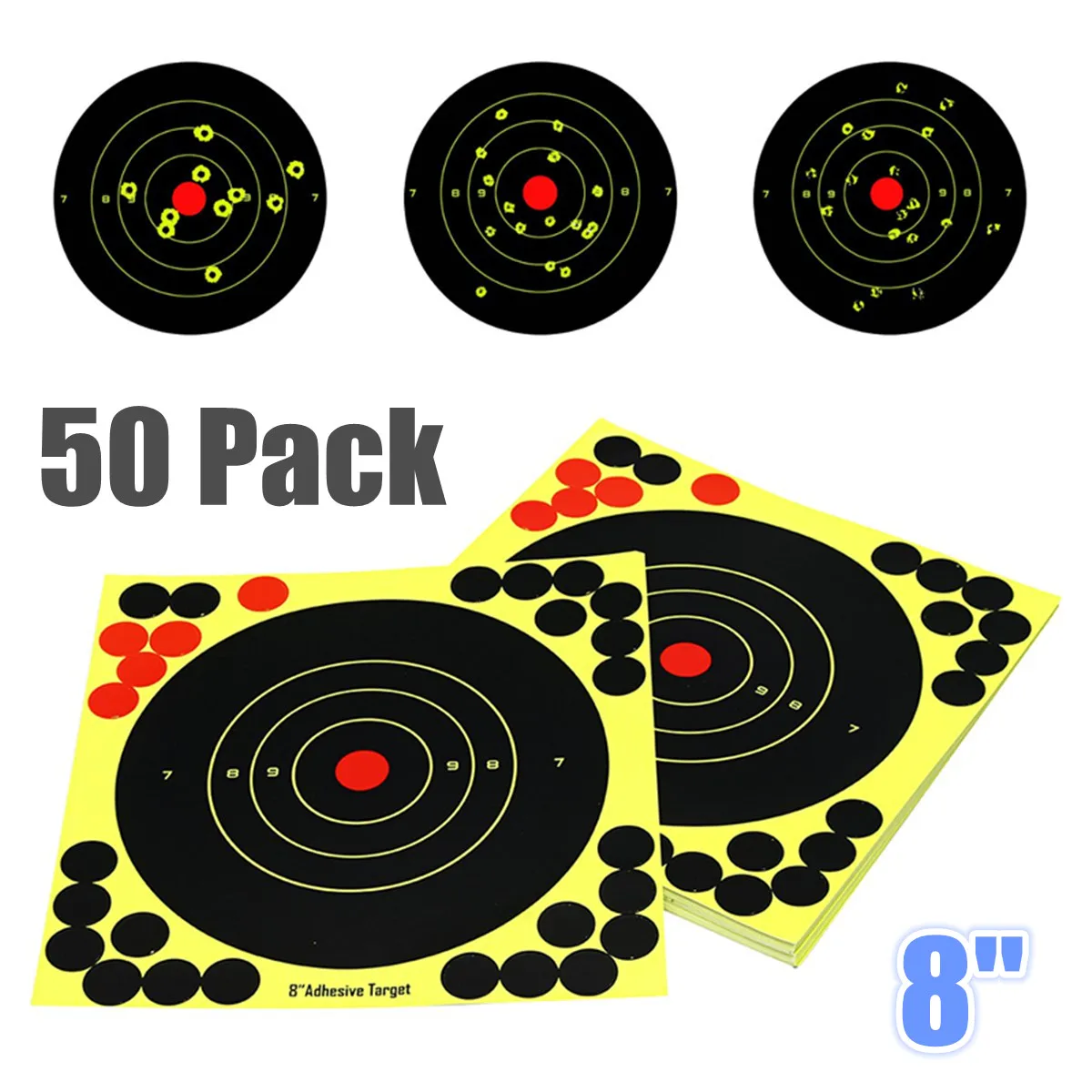 8 &quot/20 см 50 шт. клейкая бумага для мишени набор листов Bullseye splitterburst Sticky Splatter Shooting