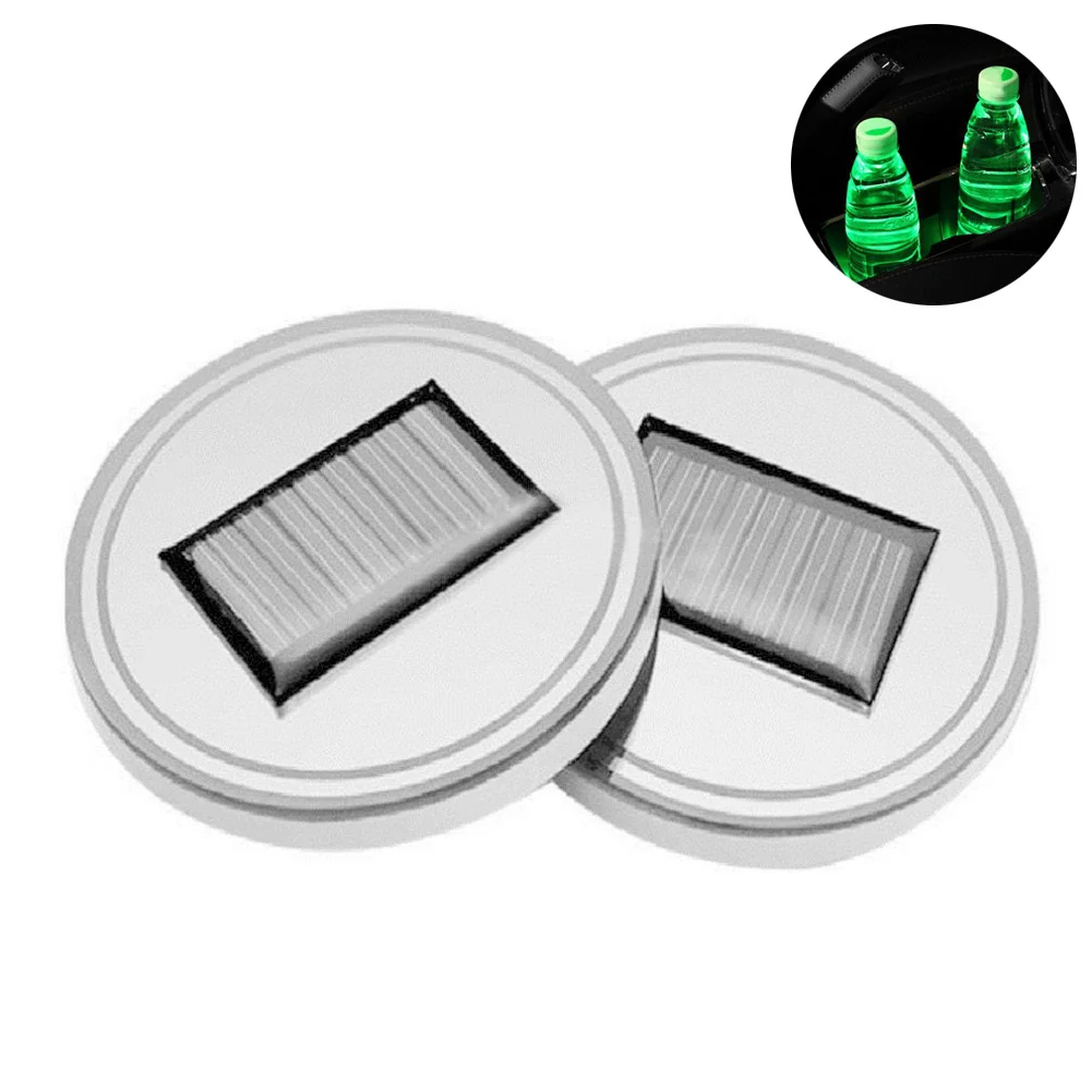 Универсальный автомобильный Солнечный светодиодный подстаканник нескользящая