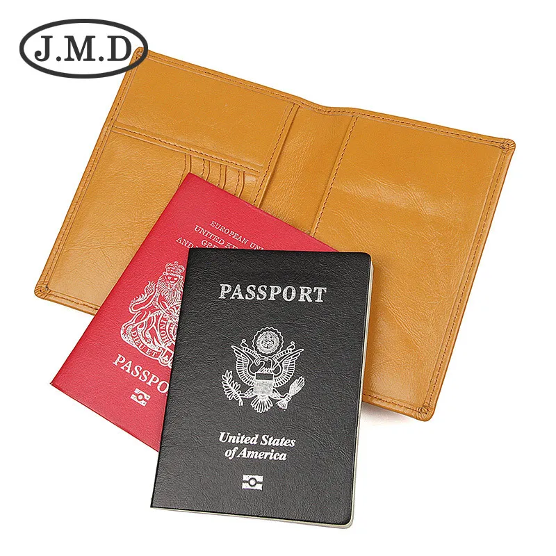J.M.D из натуральной кожи для документов Baotou слой масла картонная сумка Паспорт
