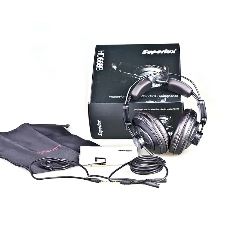 Профессиональный монитор Superlux HD668B, Полуоткрытая студийная стандартная динамическая гарнитура для прослушивания музыки