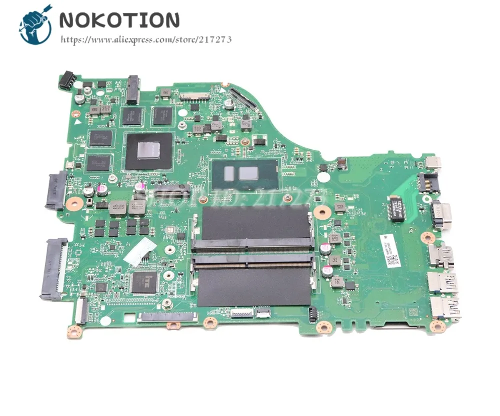 NOKOTION для acer aspire E5-575 E5-575G Материнская плата ноутбука SR2ZU I5-7200U Процессор GTX950M DAZAAMB16E0 NBGDF1100B
