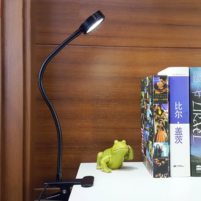 Фонасветильник с зажимом меняющий цвет гибкой трубкой 40 см 5 в вт USB лампа для