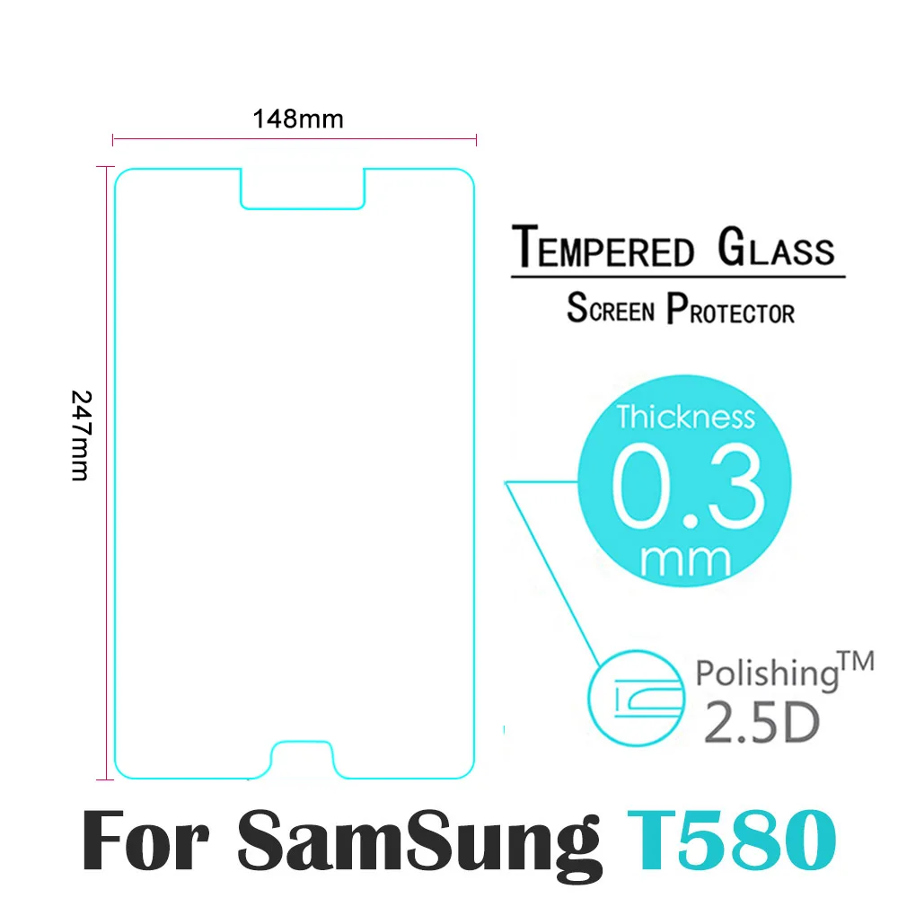 Закаленное Стекло для samsung T580 Экран протектор Galaxy Tab A 10 1 (2016) t585 защитной пленкой