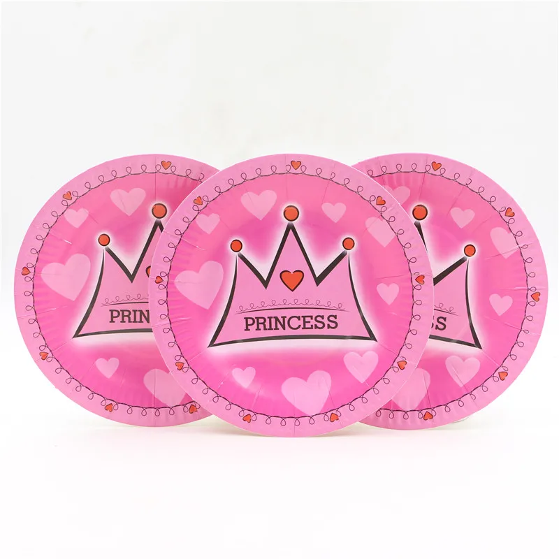 10 шт. на день рождения одноразовая розовая Милая принцесса проект &quotКорона&quot