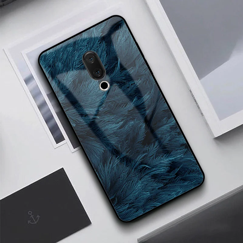 Pattern 2 GFAITH чехол из закаленного стекла для Meizu 16 16TH перо печать Обложка для Meizu Note 8 Note 9X8 M8 M8 Lite M6T 16 S телефонные чехлы - Цвет: Pattern 2