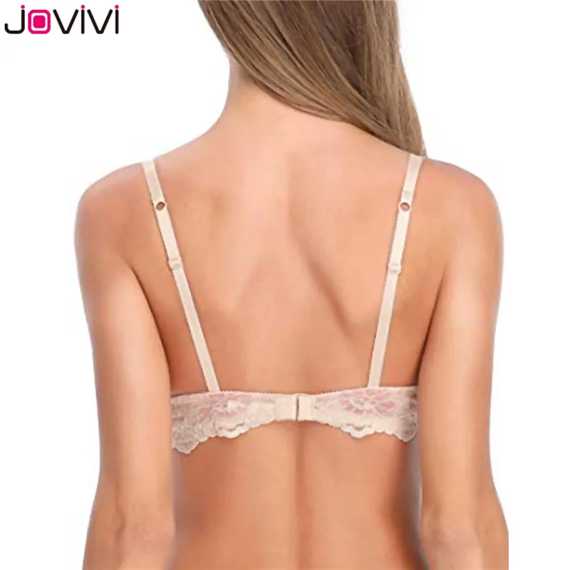 Jovivi 1 шт. Модный стильный женский кружевной бюстгальтер прозрачный сексуальный бюстгальтер без косточек на косточках без подкладки женский бюстгальтер черного/телесного цвета Optioanl