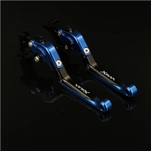 Color 3 RiderJacky 1 пара синий+ титановый Мотоцикл Складные Выдвижные тормозные рычаги сцепления для Yamaha XMAX 300 X-MAX 300 - Цвет: Color 3