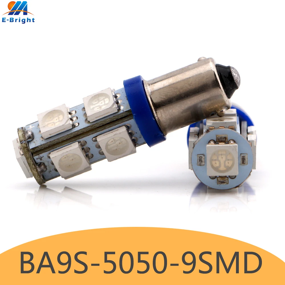 2 шт. T4W BA9S 9 SMD 5050 автомобильная внутренняя светодиодная лампа боковой маркер