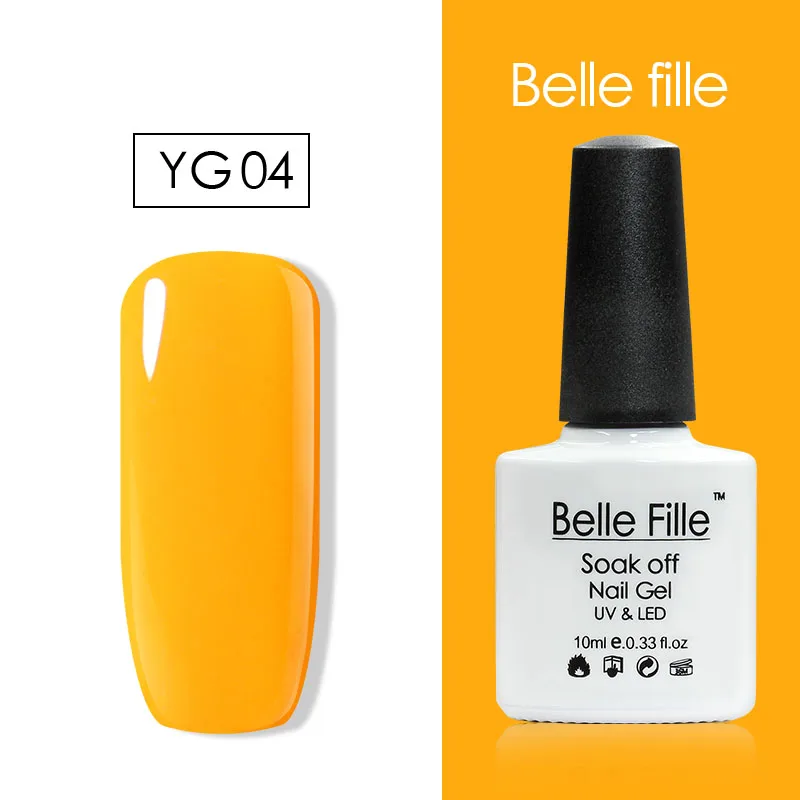 Belle Fille 10 мл неоновый цвет УФ светодиодный светильник Гель лак для ногтей сделай