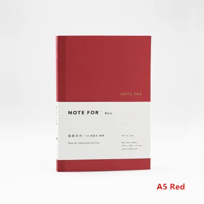 Red Notebook A5 блокнот с обложкой 25 к тетрадь в твердой обложке крафт-Блокнот Канцелярские Товары для офиса и школы Papelaria notebook s и Journals - Цвет: Red Notebook
