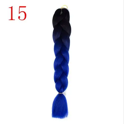 T1/27 LISI HAIR Jumbo Braids Ombre long Synthetic Braiding Hair Blonde Pink Blue Grey multiple colour 100g 24 inches - Цвет: T1/27