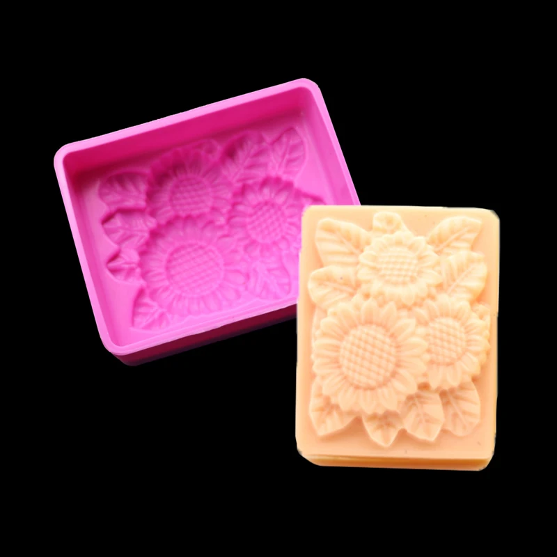 Силиконовая форма в виде подсолнечника полимерные формы для конфет выпечки