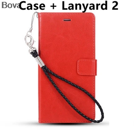 Red Lanyard 2 OPPO A5 A3s A7 держатель для карт крышка чехол для OPPO A5 A3 A7 6,2 дюймов из искусственной кожи чехол-бумажник с откидной крышкой - Цвет: Red Lanyard 2