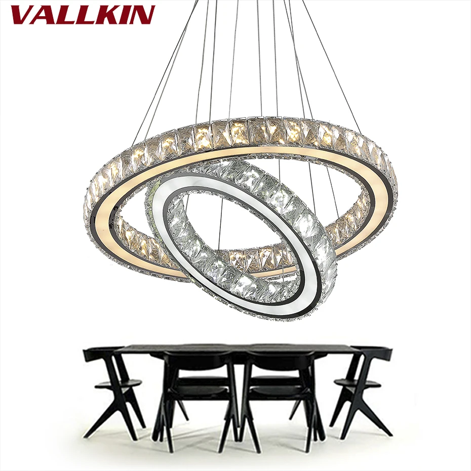 

Современные Люстры, светодиодное хрустальное кольцо, кольцо «подсвечник», хрустальное осветительное приспособление, световая подвеска, ...