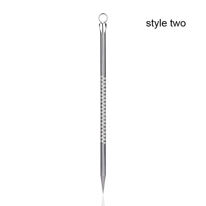 style two Инструмент для удаления угревой сыпи, отшелушивающий инструмент для удаления угрей, Комедон, прыщей, прыщей, вытягиватель, нержавеющая сталь, иглы, инструмент для красоты - Цвет: style two