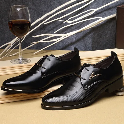 Туфли мужские классические, заостренный носок, на шнуровке, деловые повседневные, оксфорды, кожаные, коричневые, черные, большие размеры 38-48