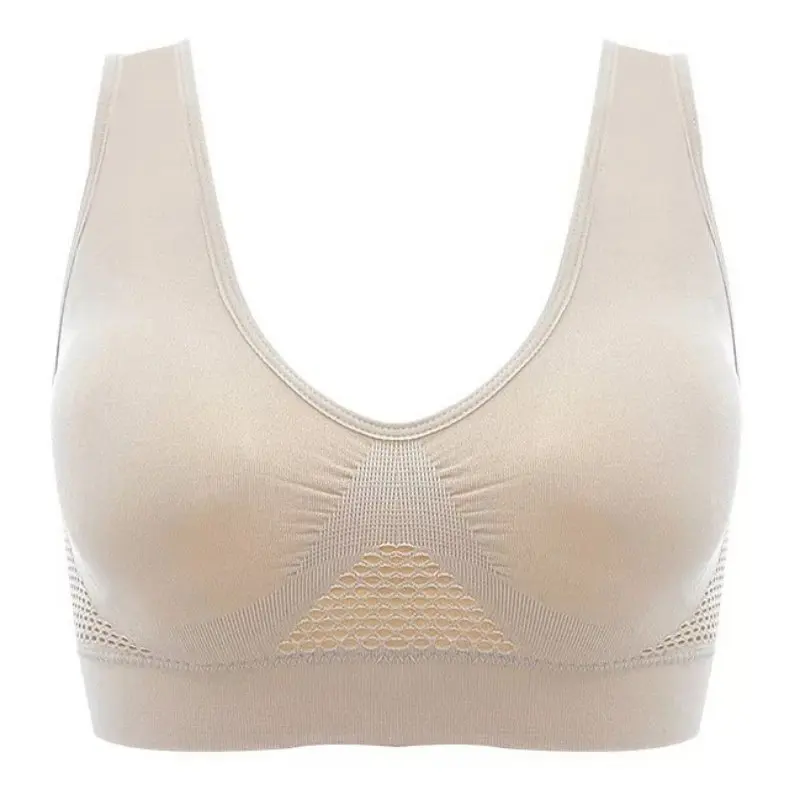 Женский дышащий сетчатый спортивный бюстгальтер ажурный крестообразный