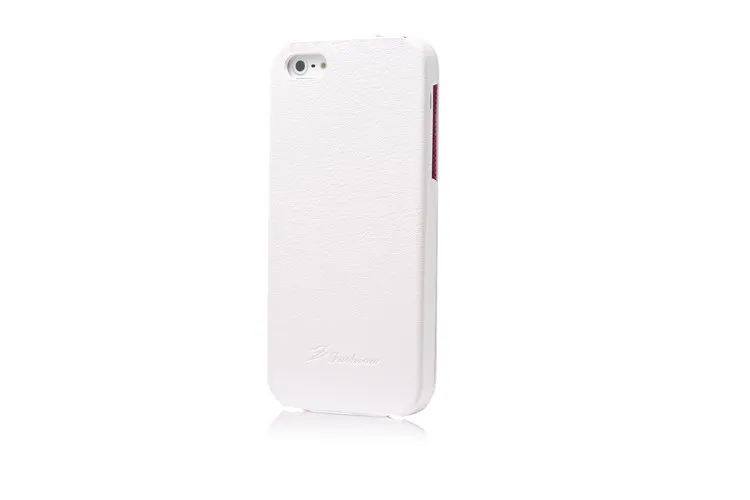 White Натуральная кожа Вертикальный флип чехол для iPhone 5 5S SE личи стриа натуральная кожа высокое качество с бесплатной защитой экрана - Цвет: White