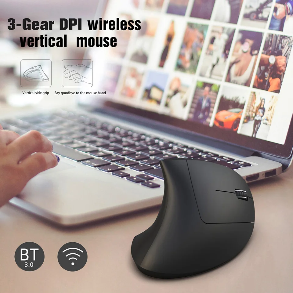 VicTsing XR452 Bluetooth мышь 3 Регулируемая dpi 800 1600 2400 эргономичная Вертикальная беспроводная мышь для компьютера настольный ноутбук ПК