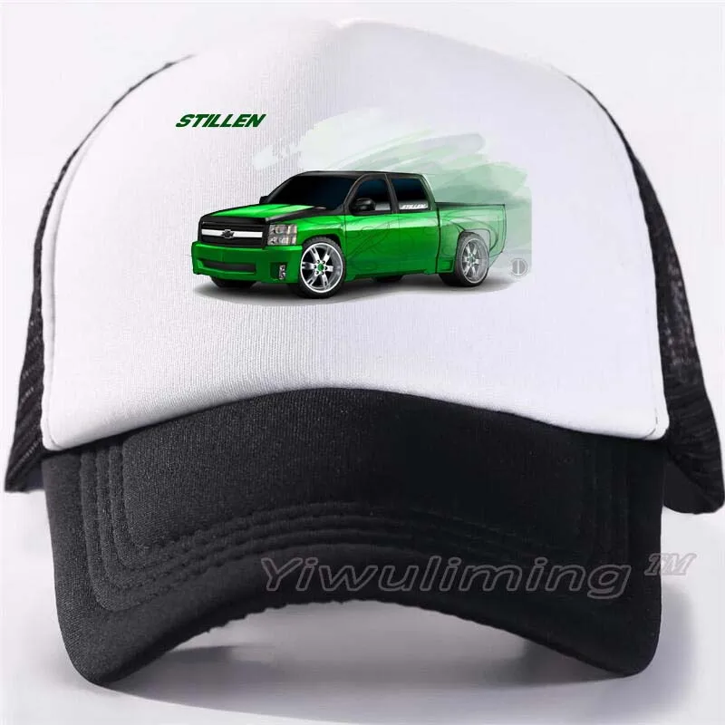

New Summer Trucker Caps chevy Cool Summer Black Adult Cool Baseball Mesh Net Trucker Caps Hat for Men Adjustable