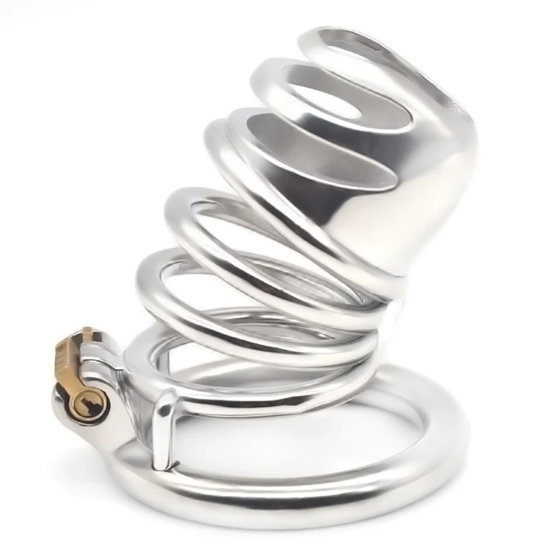 Мужская клетка верности Кольца для пениса голова тыквы металлический замок