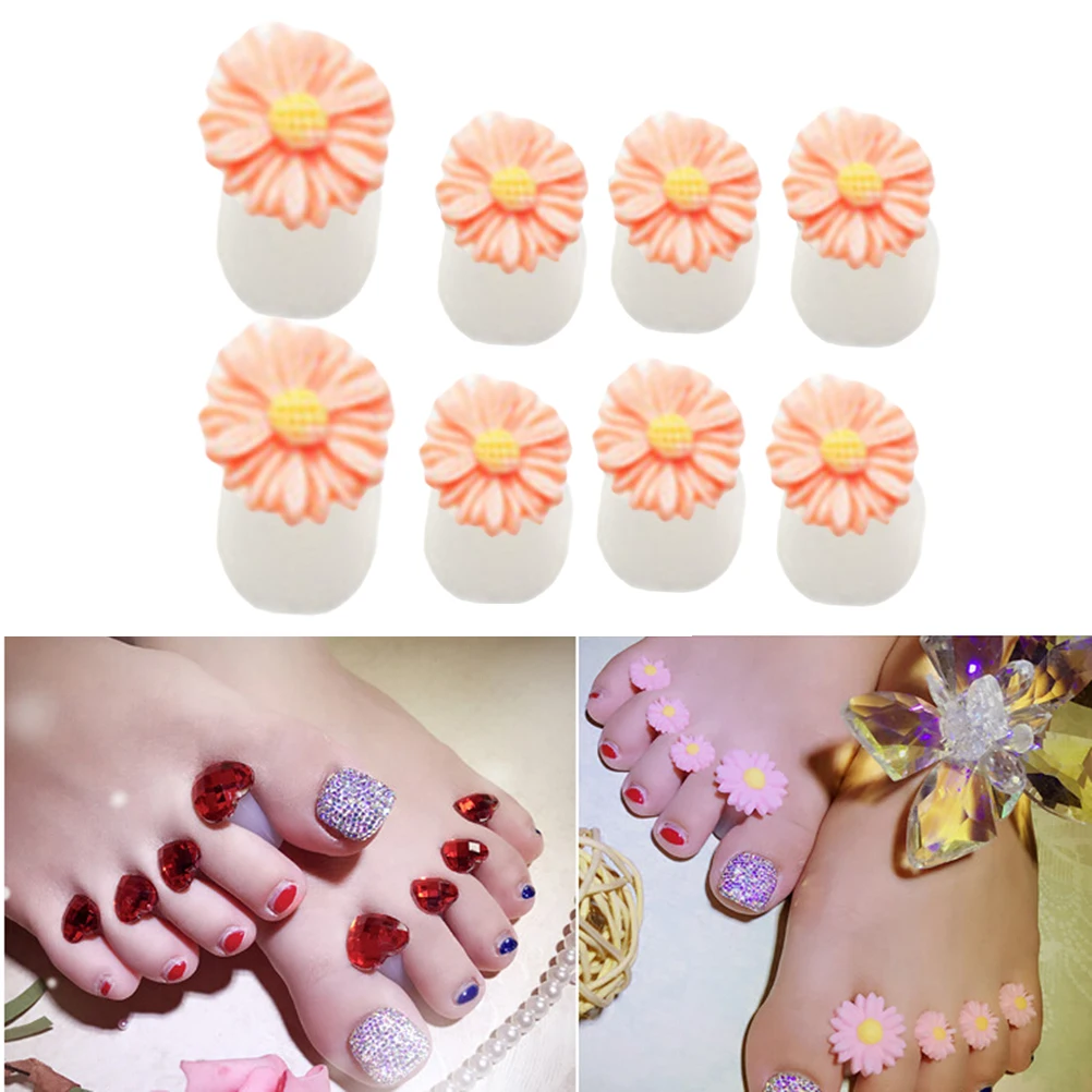 Hot Sale Silicone Toe Spacers Daisy Flower Pedicures Nail Art Tools Free shipping 2018 | Красота и здоровье
