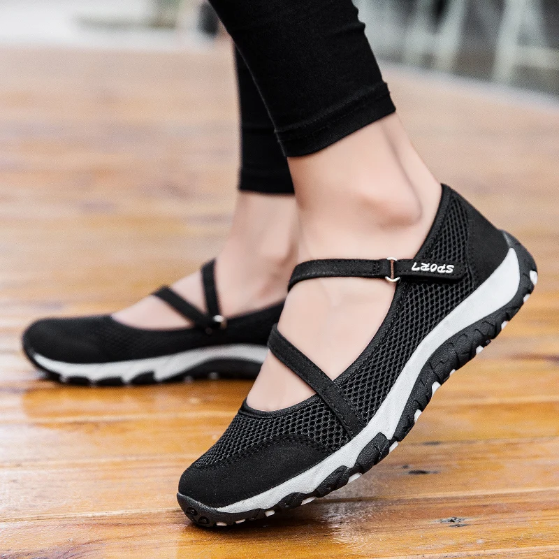 Кроссовки женские сетчатые из дышащего материала на нескользящей подошве | Спорт