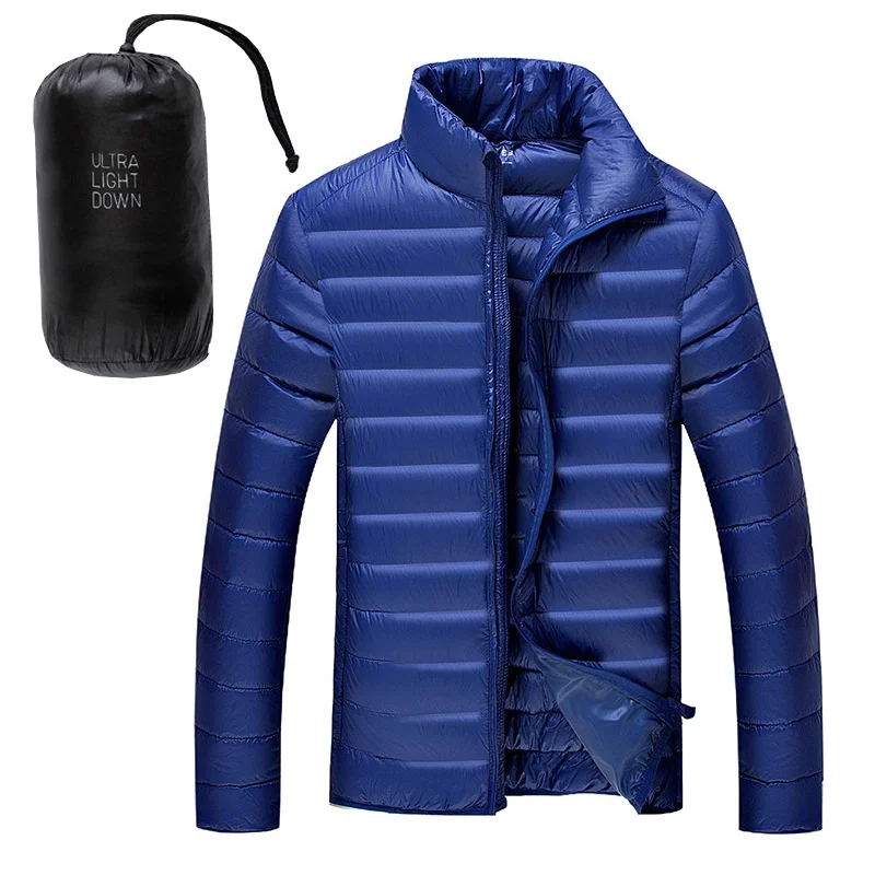 Пуховик мужской ультралегкий на белом утином пуху 5XL 6XL 90%|coat down|coat mencoats coats |