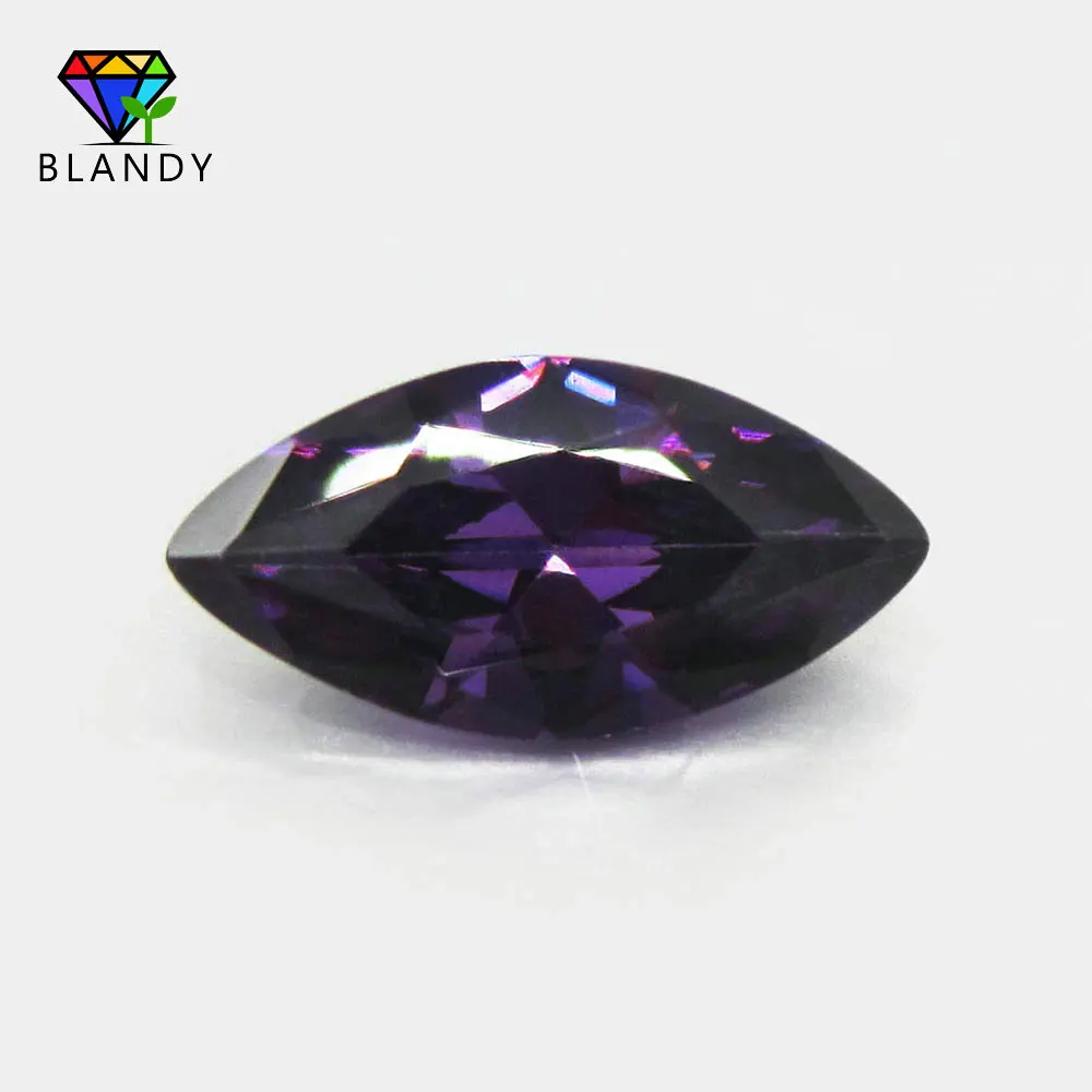 Amethyst 50 шт. 1.5x3~ 10*20 мм 5A Marquise белые свободные CZ камни, гранат, оливковый, фиолетовый, черный, розовый кубический цирконий камень искусственные камни - Цвет: Amethyst