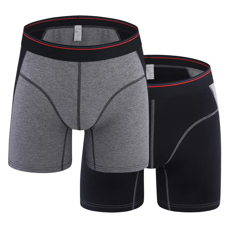 2 Pcs 2494 Mix H26 2 шт./партия, высококачественные длинные трусы, модные сексуальные хлопковые мужские трусы-боксеры, мужские трусы-боксеры, Европейское популярное мужское нижнее белье большого размера - Цвет: 2 Pcs 2494 Mix H26