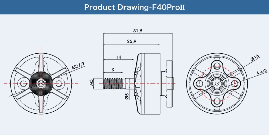 T-motor F40 PRO III Motor Stator F60 PRO III stator