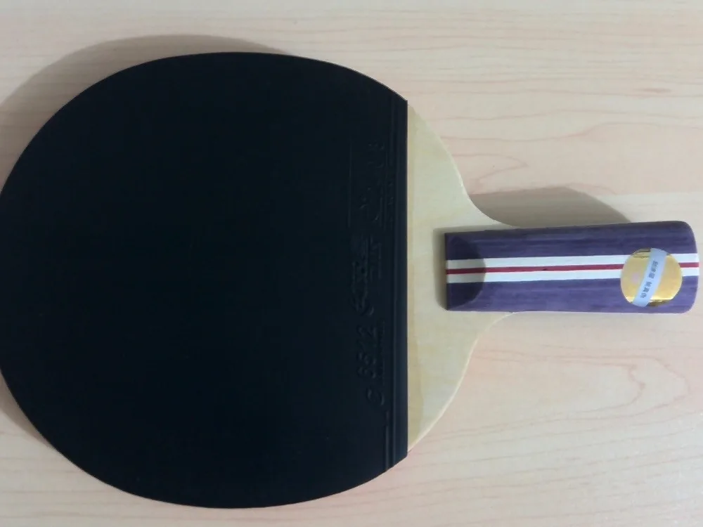 Отличное качество настольного тенниса Ping Pong R1006 с короткой ручкой и 9-слойной древесиной для игрока начального уровня.