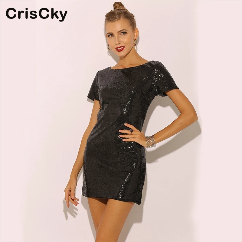 CRISCKY/Лидер продаж летнее повседневное мини платье для женщин с круглым вырезом