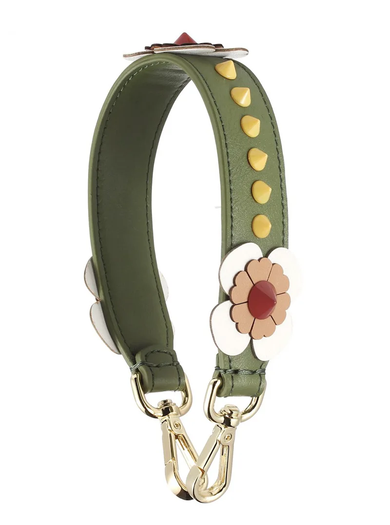 GUERNO новый 40 см короткие кожа цветочный дизайн ремень для сумки горячее