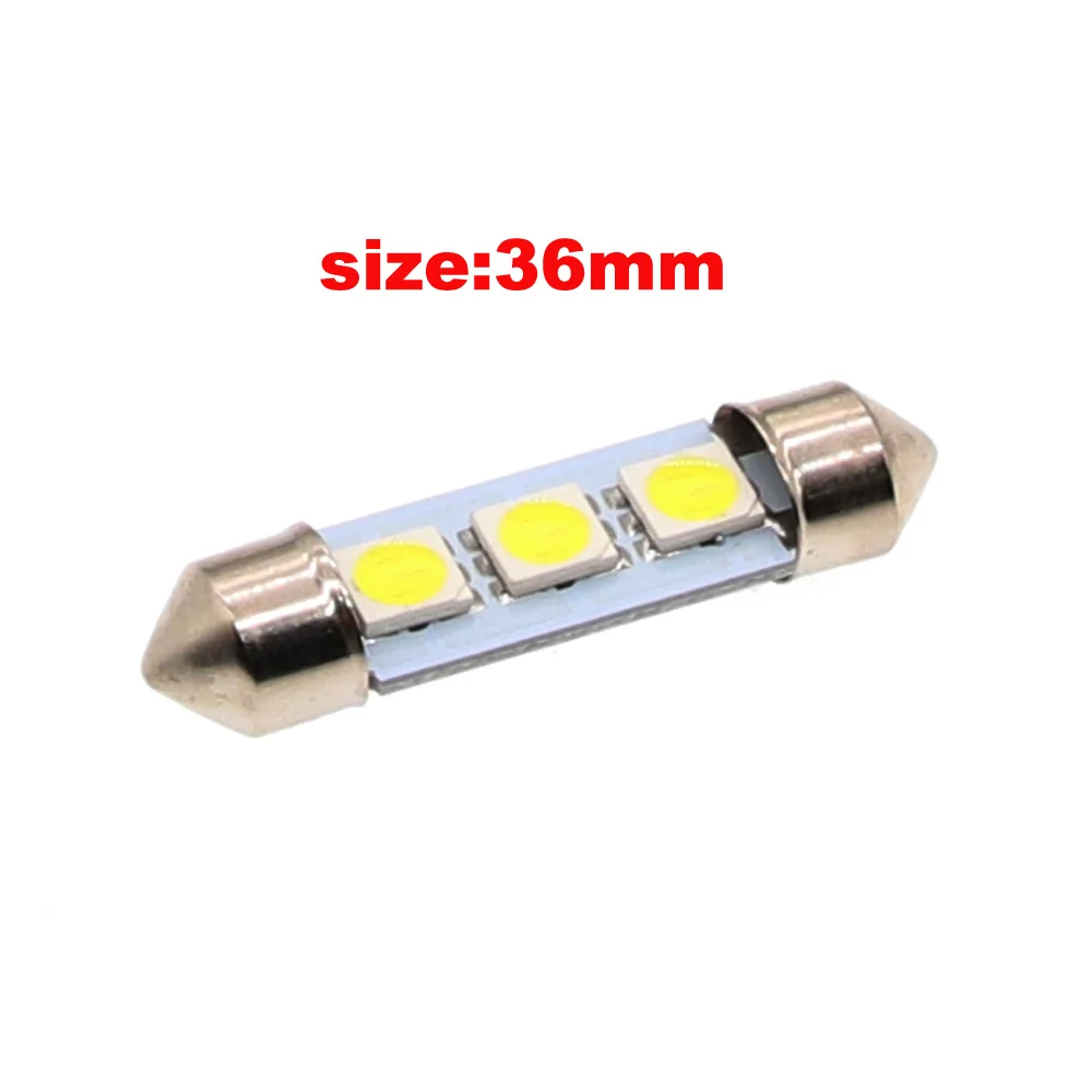 10 шт. яркая белая светодиодная автомобильная лампа C5W 5050 3 Smd 3Smd 31 мм 36 39 41 Dc 12v Festoon