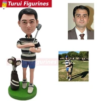 golf sports figurines man with golf club figures mini statue golf figurines for cake golf figurines decor small cake topper deco