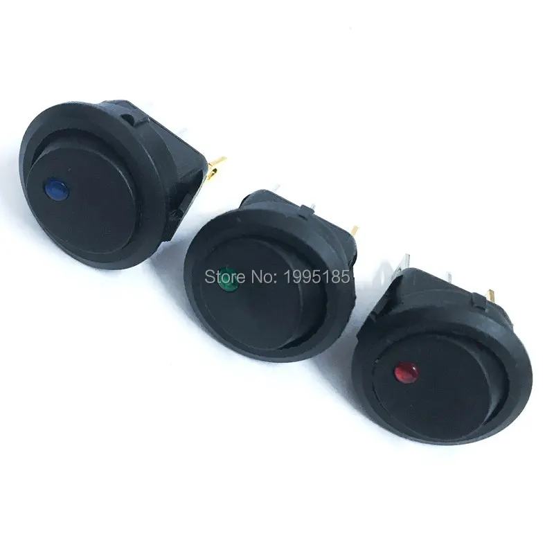 Светодиодный переключатель SPST красный синий зеленый 2 шт. практичный Точечный