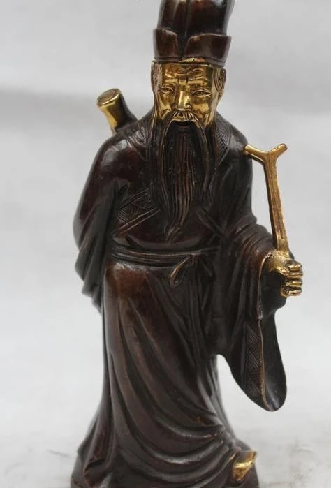 8 &quotКитай Китайский Народная Бронзовый Gild Восемь Бессмертных Даосизм Чжан Голао